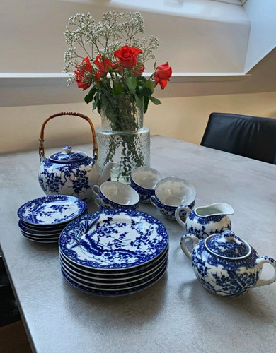 Blau weiße porzellan teekanne - blau-weiße, porzellan-teekanne