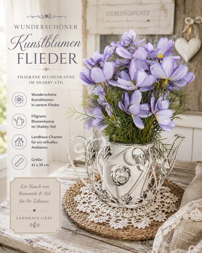 Filigrane blumenkanne shabby - filigrane,