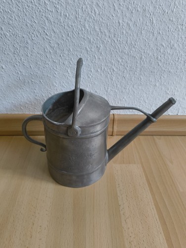 Vintage zinnkanne blumenkanne - vintage,