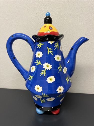 Bunte teekanne aus keramik - bunte,