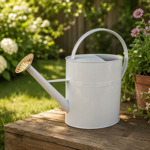 Gießkanne metall 10l - gießkanne, weiß